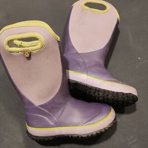 Bogs Kids Lavender and Lime Boots